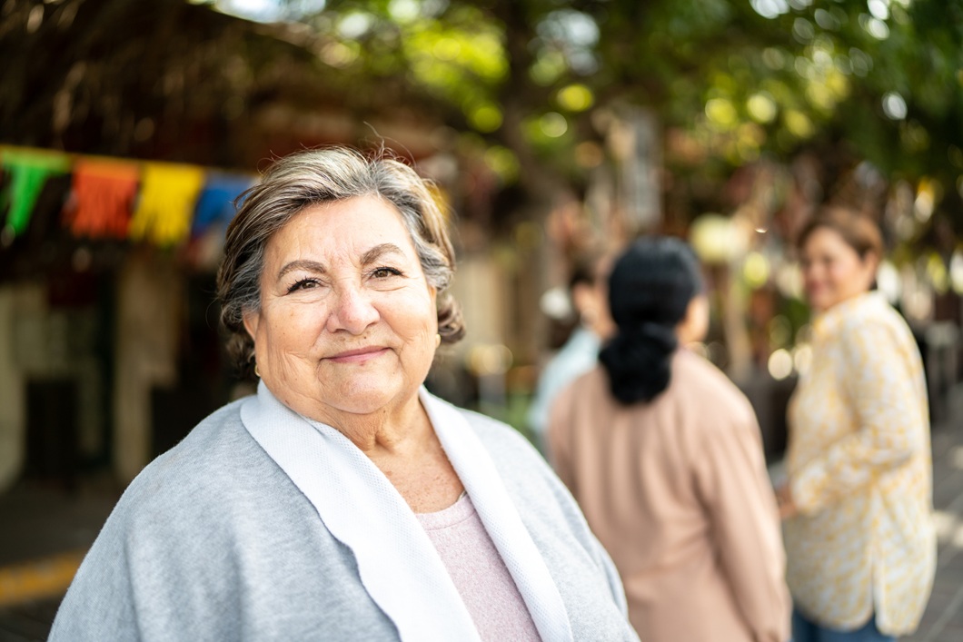 Portrait of a senior woman outdoors