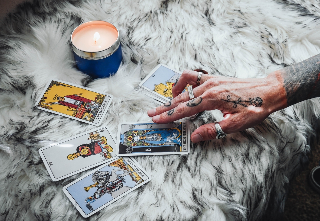 Tattooed,Hands,Reading,Tarot,Esoteric,Witch